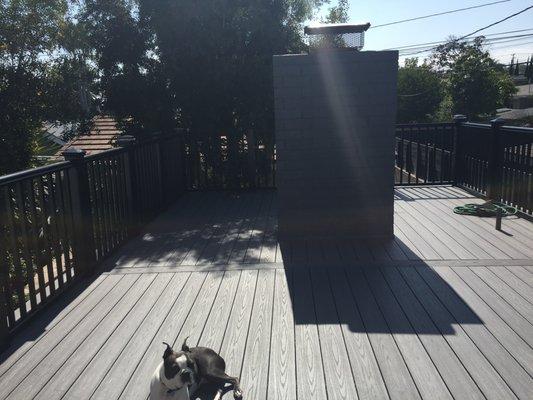 New railing & deck flooring.