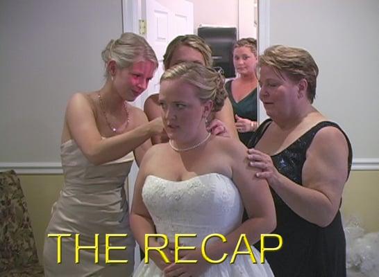 Highlights Recap on all Wedding DVD's. Can get iPad/iPhone versions to share with family and friends.