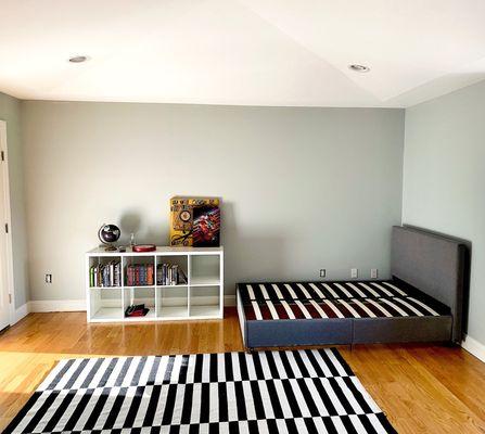 Interior Painting in Wayne, New Jersey.  Modern, neutral color for a kid's room.