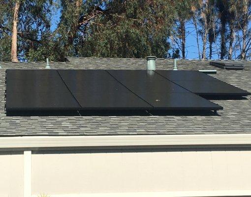 The solar they installed. All black and it looks great.