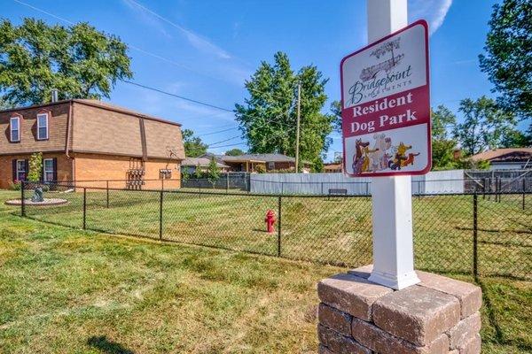 Spacious Dog Park. We love our furry friends.