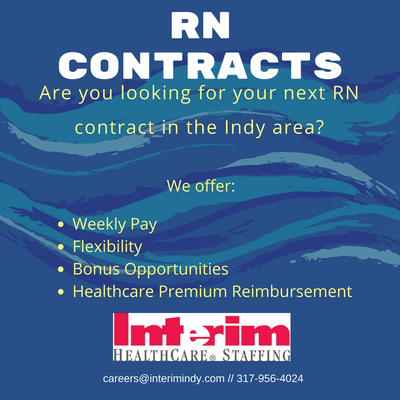 We offer local RN travel contracts and PRN opportunities throughout Indianapolis and Central Indiana area.