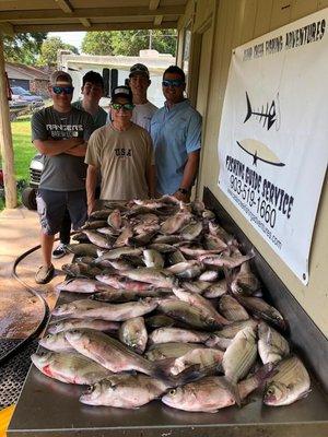 Great whitebass trip with a limit of 125 !