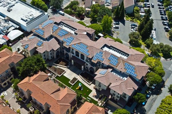 Solar panels at Franklin Street Family