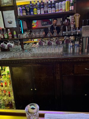 Bar With the reflection of an awesome customer