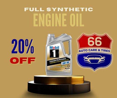 Get 20%T OFF on your Oil Change for the month of February!