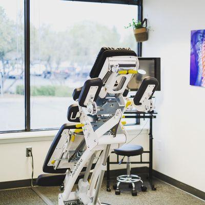 Step on table for lower back pain patient