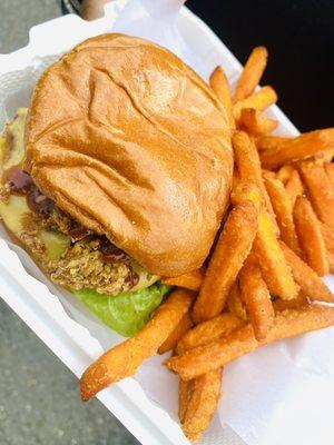 DTP Burger and SP fries