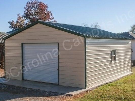 STEEL GARAGES MADE BY CAROLINA CARPORTS