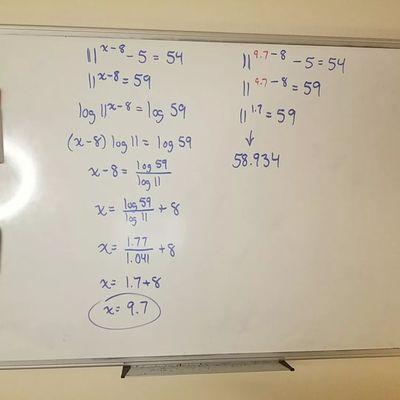 Logarithms with one of the 11th graders