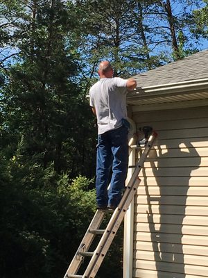 We can clean your gutters to help maintain your home....