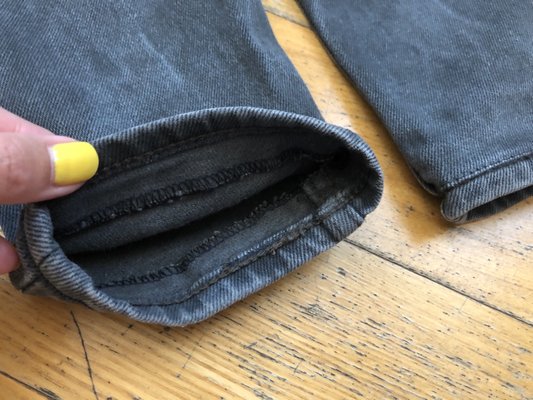 Special hem- I got my jeans shortened and they were able to attach the original hem which maintains the distressed style.