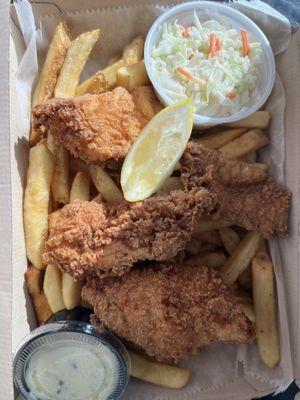 Fish and chips platter