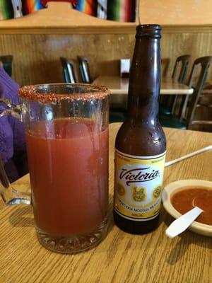 Michelada for the for the Bloody Mary lovers..... Es bien bien...!!!