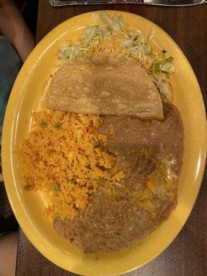 Kids menu taco plate