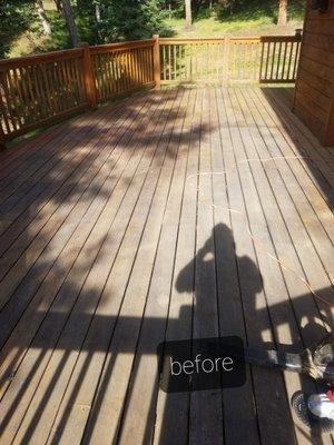 Refinish deck (before)