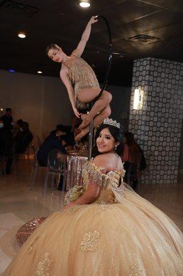 Our show stopping aerialist & quinceañera. Let' make your event memorable!