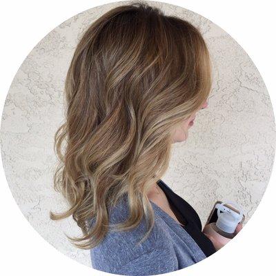 Balayage, cut and style