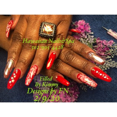 Kimmy does beautiful work---LOVE LOVE LOVE Hawaiian Nails