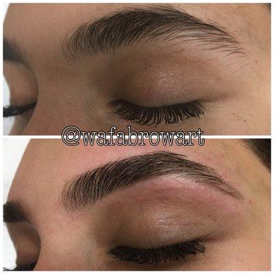 eyebrow transformation by Wafa.