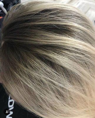 Blonde with a root shadow to show depth