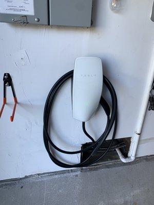 Tesla Charger install - after the job was done