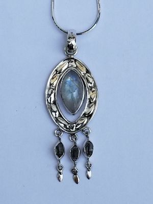 Labradorite set in sterling necklace