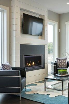 New Transitional Linear Fireplaces