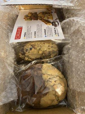 Shipment of crave cookies through door dash