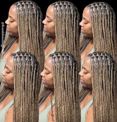 SMALL KNOTLESS BRAIDS (Mix Blonde)