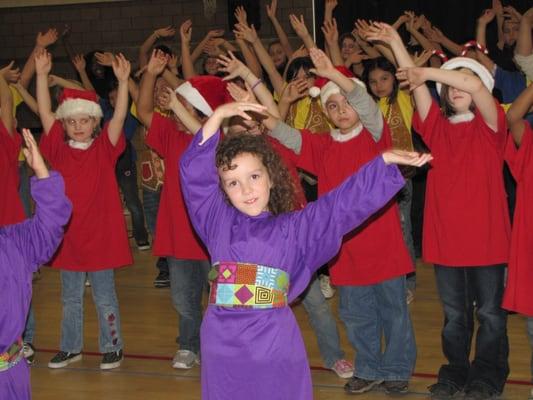 Kindergarten dance performance.