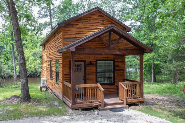 One of our waterfront cabins with loft.