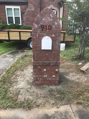 Brick mailbox