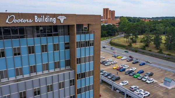 Looking at the Doctors Building Logo