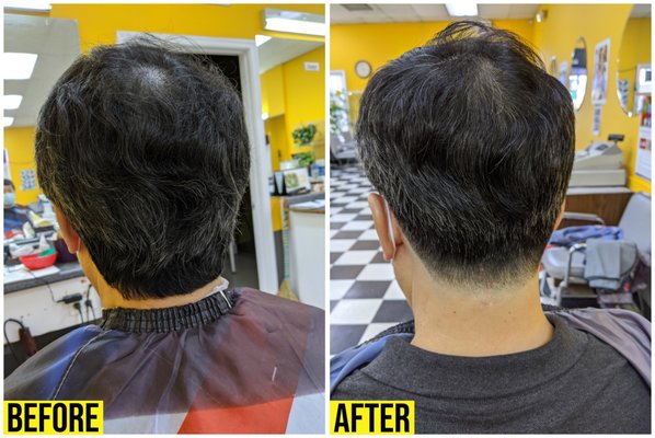 Man Haircut Before & After