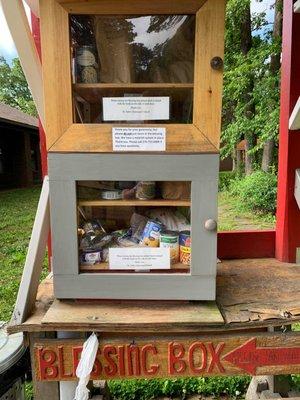 Our Blessing Box helps feed our community and is available 24/7