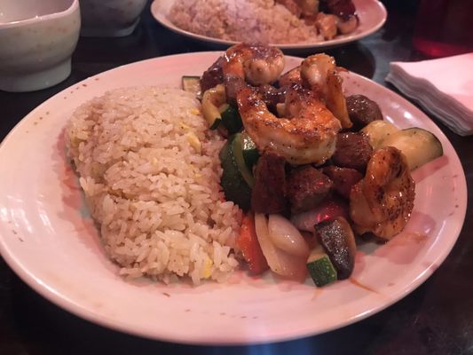 Shrimp and steak hibachi dinner. Great!