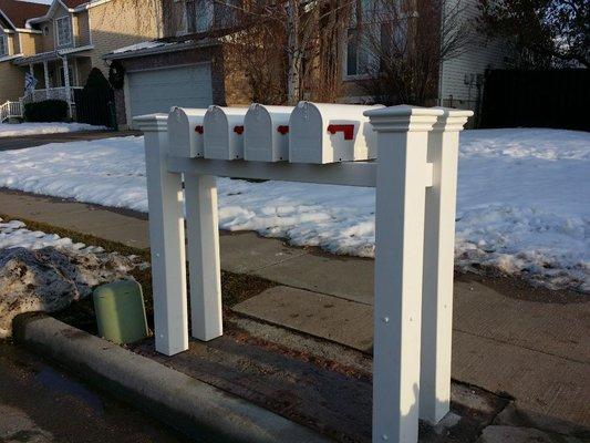 Layton Brick/New Vinyl Mailboxes (After)