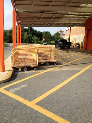 Not very nice to the contractors, parking all the carts where we need to park for large loads. Smh