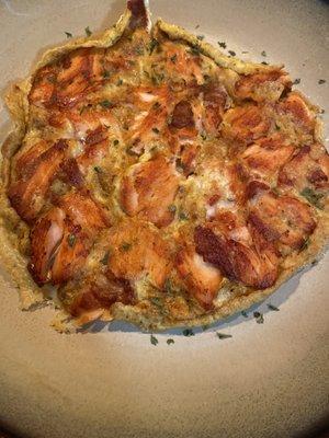 Open Faced Salmon & Smoked Cheddar Omelette