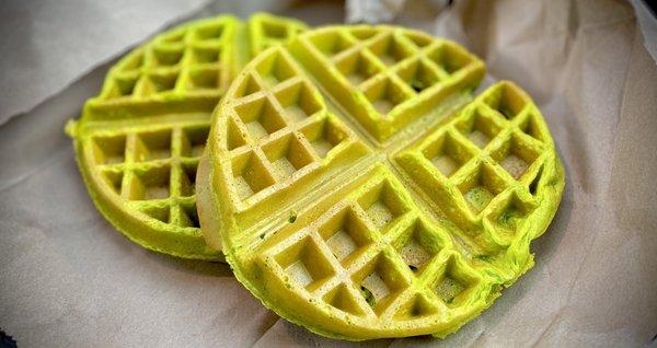 Coconut Pandan Waffle