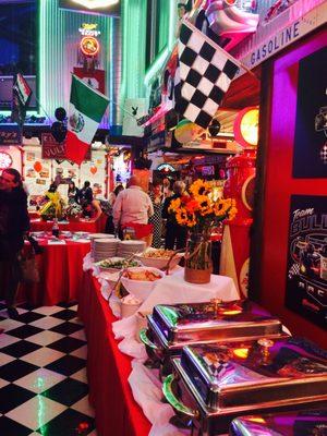 another fun party catered at Sparky's Hot Rod Garage