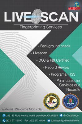 Live Scan- Fingerprinting Services