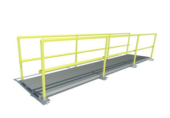 METALWALK® rooftop walkway and handrail system