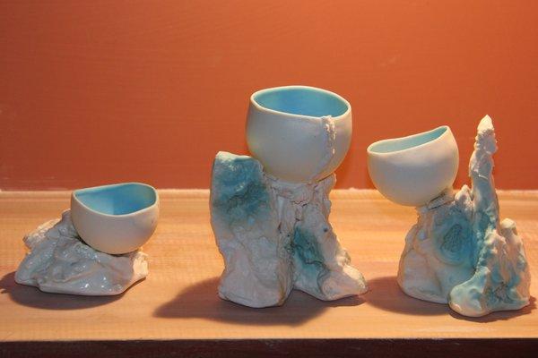 Translucent porcelain sculptures by Antoinette Badenhorst. She calls this her "Ice Series".