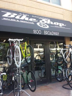 Cool Bike shop. Love coming by in the mornings after a ride downtown .