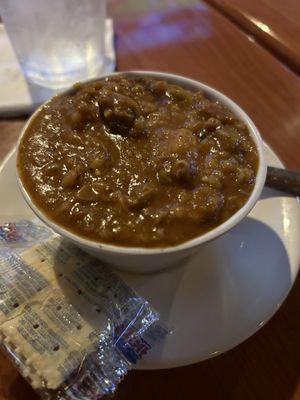 New Orleans Creole Gumbo - thick with a spicy kick. Pretty salty