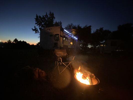 Sunset from our campsite