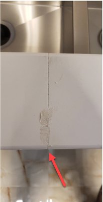 This is a stick on the countertop that Levin Group had installed!