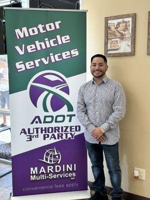 This is Hector our Mobile Home specialist. He also assists in getting bonded titles. Any questions call him directly to 480-649-3010